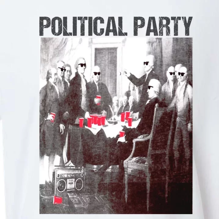 Political Party Shades & Red Cups Funny Political Sueded Cloud Jersey T-Shirt