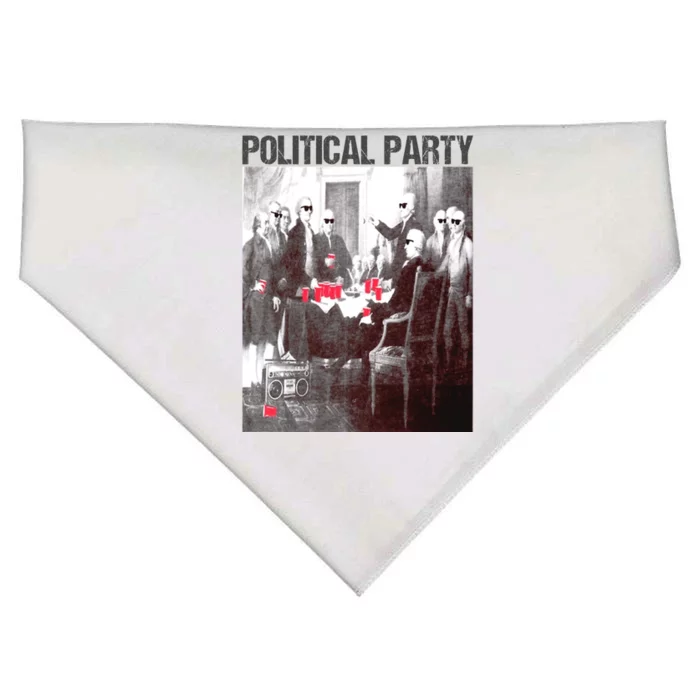 Political Party Shades & Red Cups Funny Political USA-Made Doggie Bandana