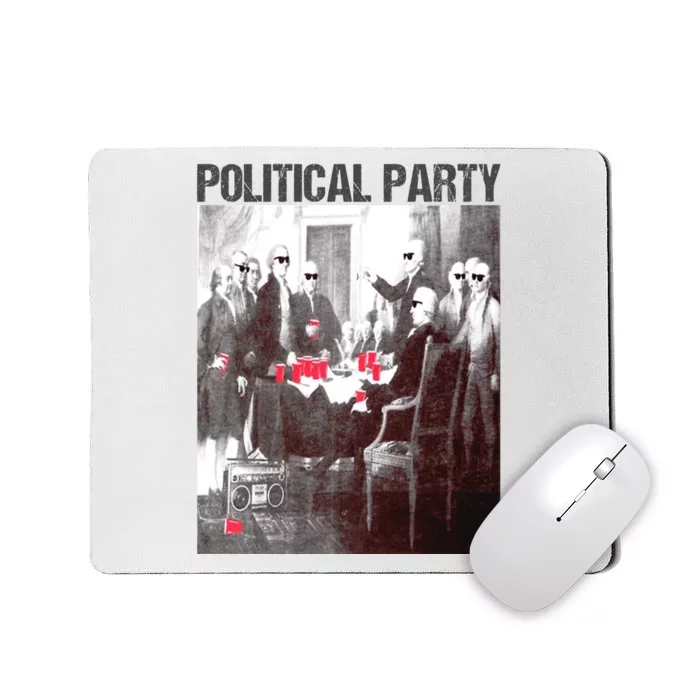 Political Party Shades & Red Cups Funny Political Mousepad