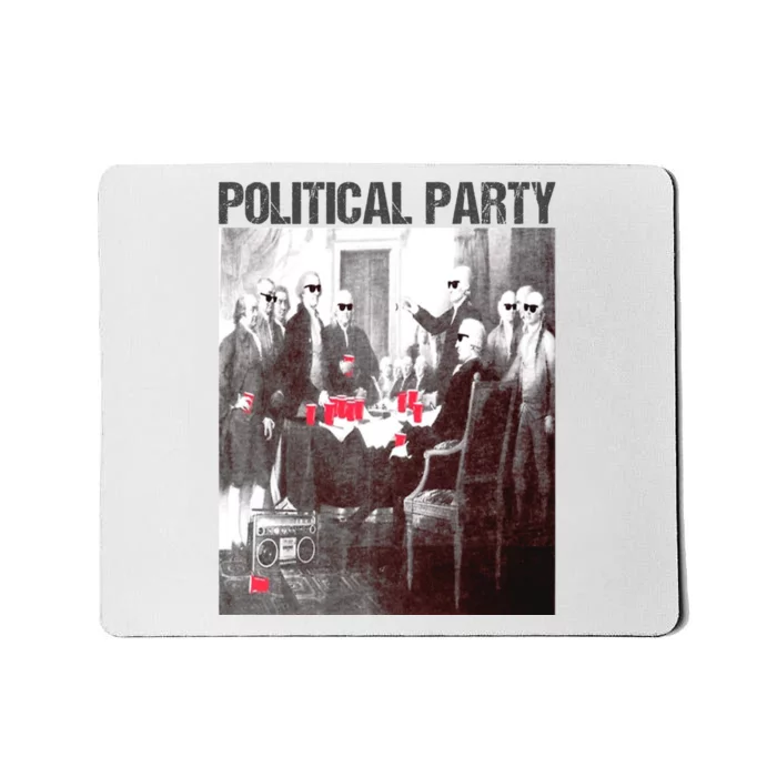 Political Party Shades & Red Cups Funny Political Mousepad