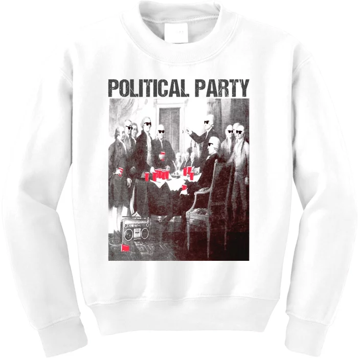 Political Party Shades & Red Cups Funny Political Kids Sweatshirt