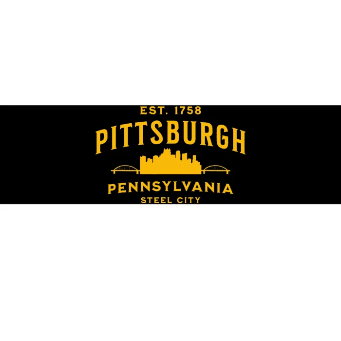 Pittsburgh Pennsylvania Steel City Skyline Bridges Home 412 Bumper Sticker