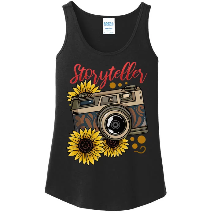 Photographer Photography Storyteller Camera Gift Ladies Essential Tank