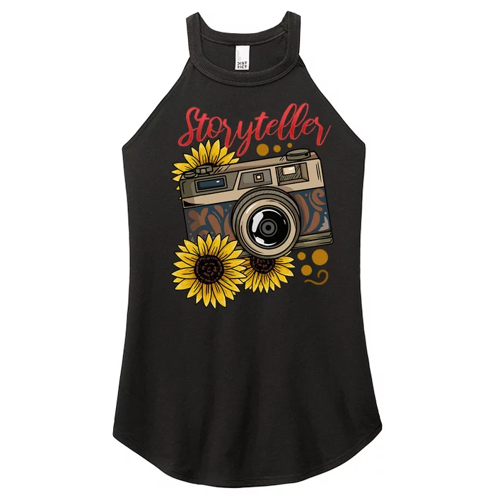 Photographer Photography Storyteller Camera Gift Women’s Perfect Tri Rocker Tank