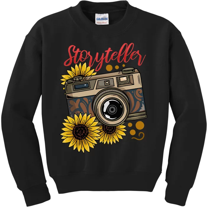 Photographer Photography Storyteller Camera Gift Kids Sweatshirt