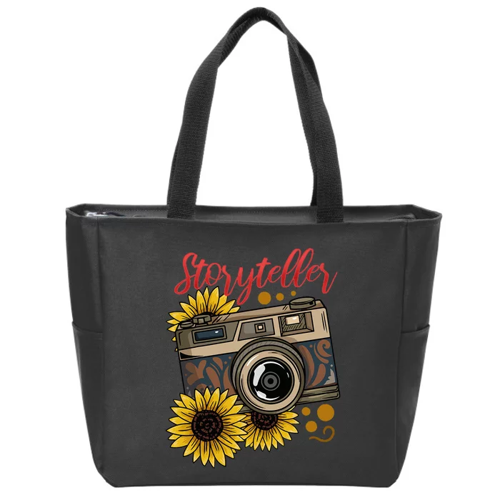 Photographer Photography Storyteller Camera Gift Zip Tote Bag