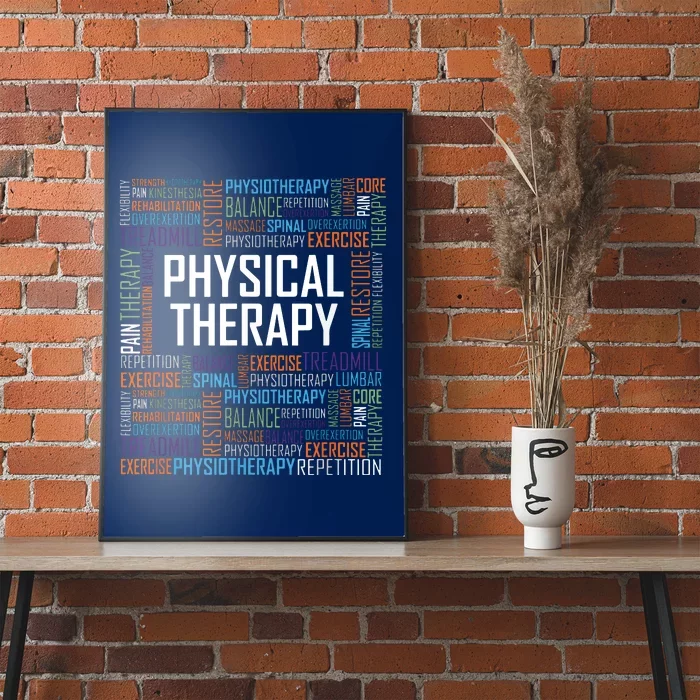 PT Physical Therapy Gift Words Therapist Month Poster