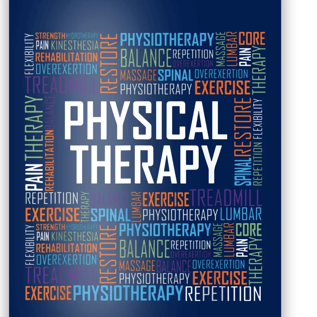 PT Physical Therapy Gift Words Therapist Month Poster