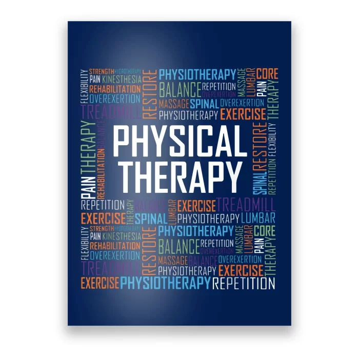 PT Physical Therapy Gift Words Therapist Month Poster