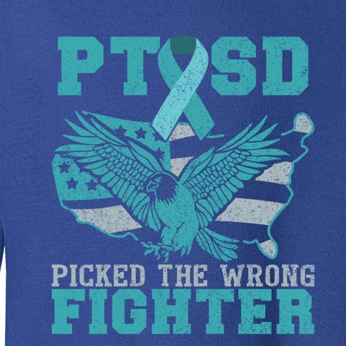 Ptsd Picked The Wrong Fighter Ptsd Cute Gift Toddler Sweatshirt