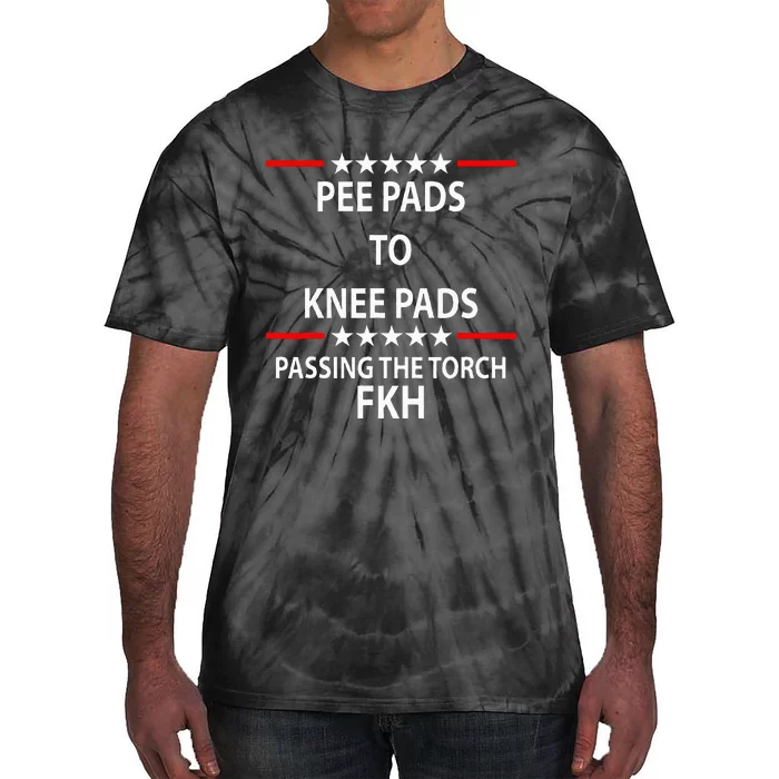 Pee Pads To Knee Pads Passing Funny Patriot Tie-Dye T-Shirt