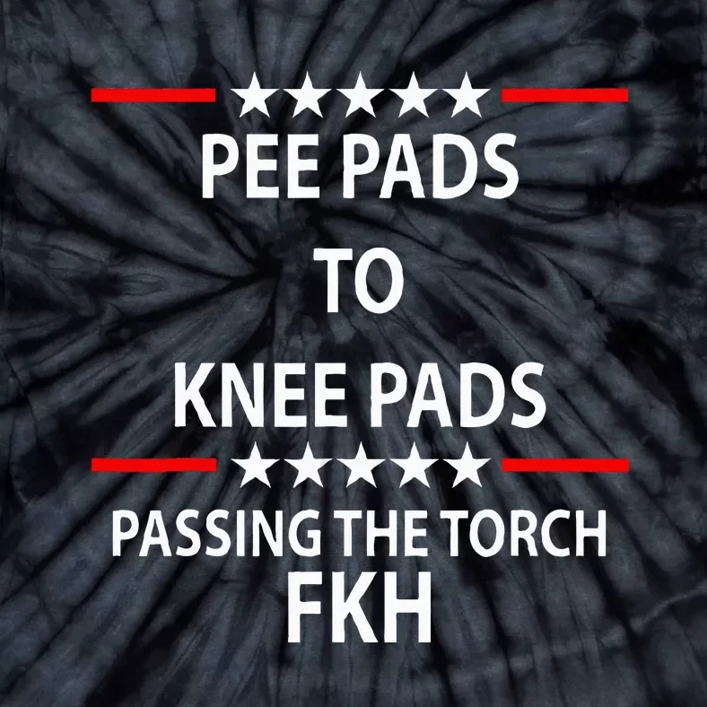 Pee Pads To Knee Pads Passing Funny Patriot Tie-Dye T-Shirt