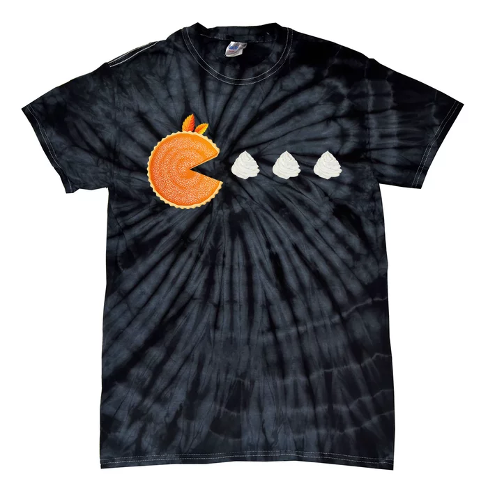 Pumpkin Pie Thanksgiving Whipped Cream Dollop Autumn Fall Tie-Dye T-Shirt