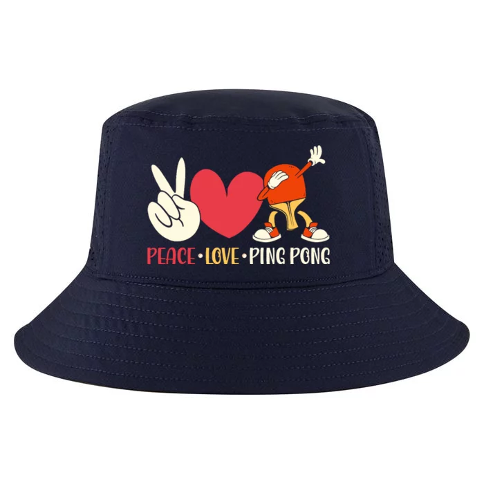 Ping Pong Table Tennis Paddle Peace Love Ping Pong Cool Comfort Performance Bucket Hat