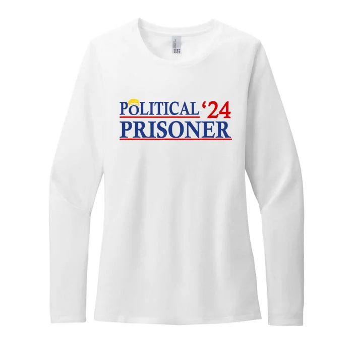 Political Prisoner Trump 2024 Womens CVC Long Sleeve Shirt