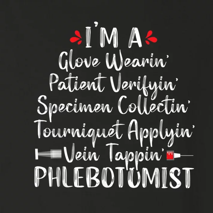 Phlebotomist Phlebotomy Technician Funny Nurse Clinical Toddler Long Sleeve Shirt