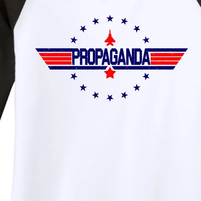 Propaganda Political Top Gun Women's Tri-Blend 3/4-Sleeve Raglan Shirt