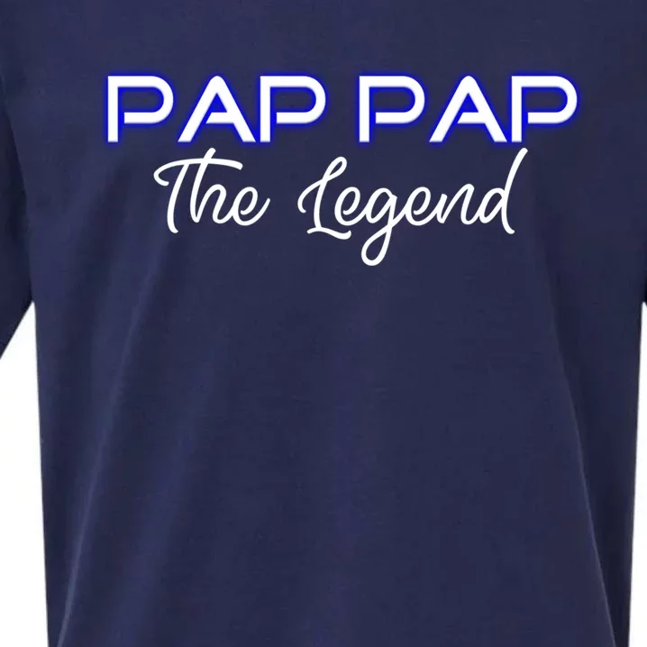 Pap Pap The Legend Gramps Granddad American Grandpa Gift Sueded Cloud Jersey T-Shirt