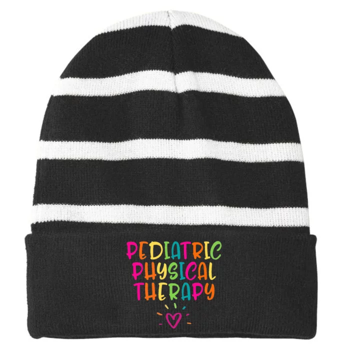 Pediatric Physical Therapy PT PTA Therapist Appreciation PED Striped Beanie with Solid Band