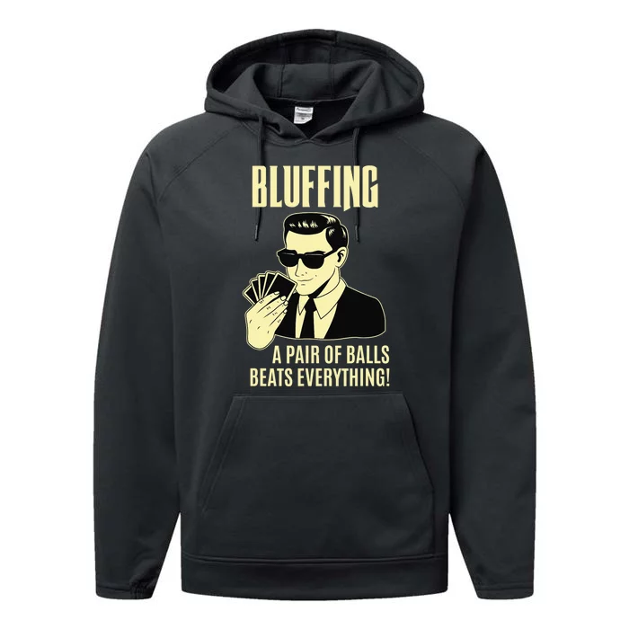 Poker Player Texas Hold'Em Night - Bluffing Funny Poker Performance Fleece Hoodie