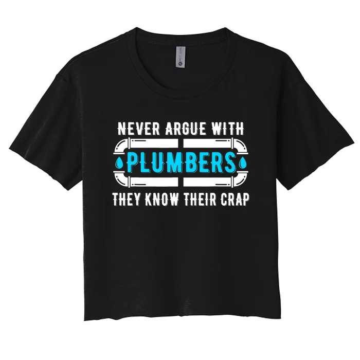 Plumber Plumbing Tools Women's Crop Top Tee