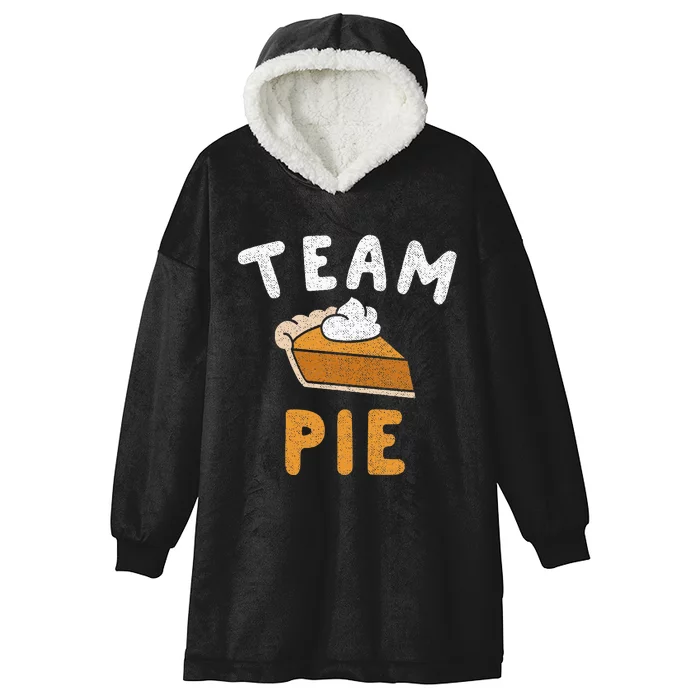 Pumpkin Pie Team Pie Day Thanksgiving Squad Group Hooded Wearable Blanket