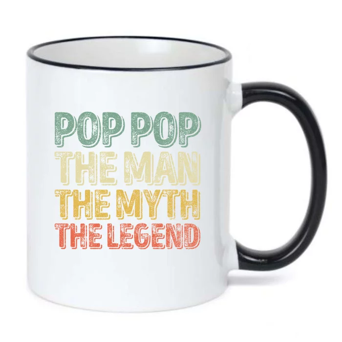 Pop Pop The The Myth The Legend Gift Christmas Gift Black Color Changing Mug