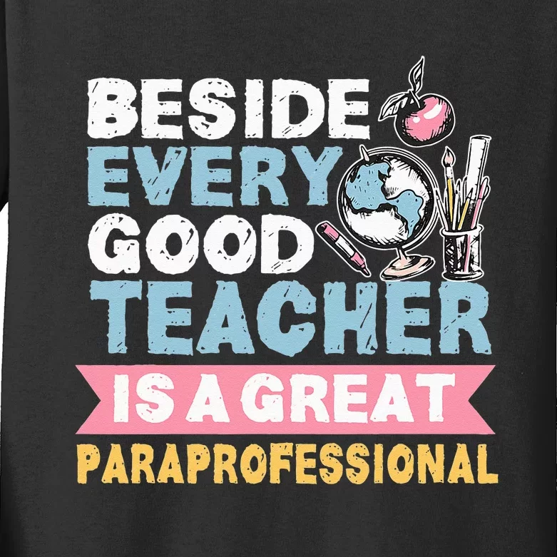 Paraprofessional Paraeducator Teacher's Assistant Educator Kids Long Sleeve Shirt