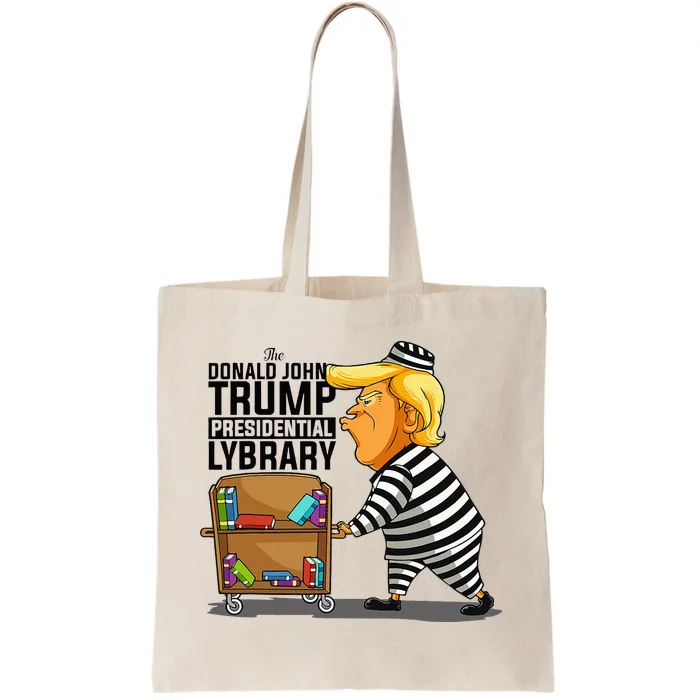 Prison Prisoner Trump Presidential Library Funny Anti Trump Tote Bag