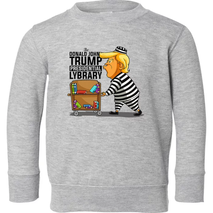 Prison Prisoner Trump Presidential Library Funny Anti Trump Toddler Sweatshirt