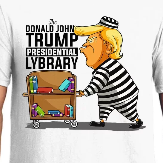 Prison Prisoner Trump Presidential Library Funny Anti Trump Pajama Set