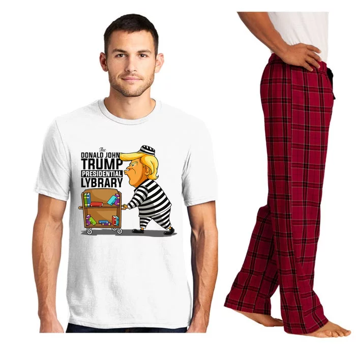 Prison Prisoner Trump Presidential Library Funny Anti Trump Pajama Set