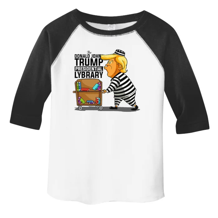 Prison Prisoner Trump Presidential Library Funny Anti Trump Toddler Fine Jersey T-Shirt