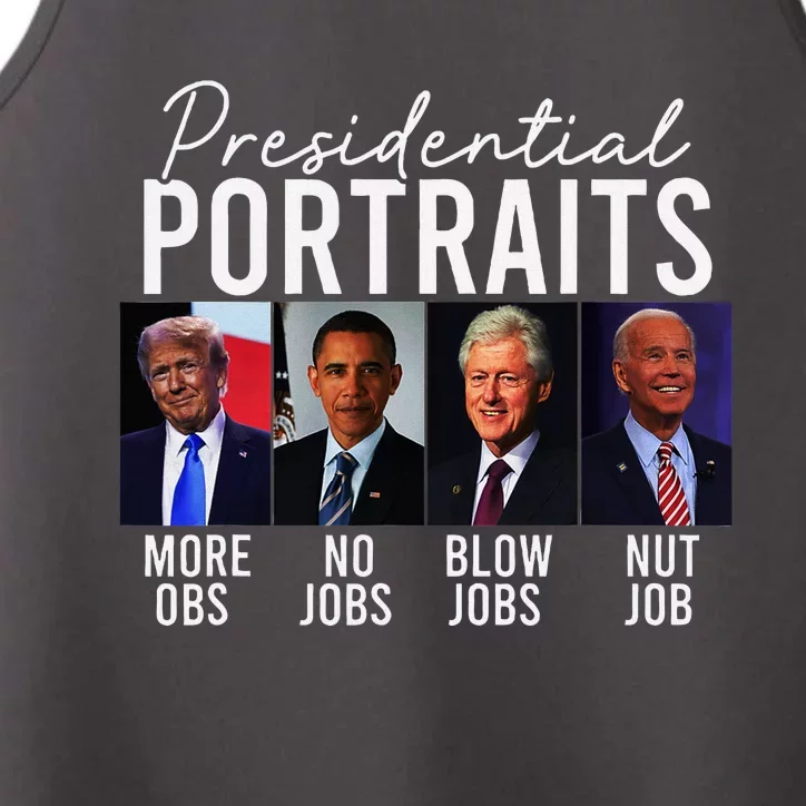 Presidential Portraits Trump Obama Bush Performance Tank