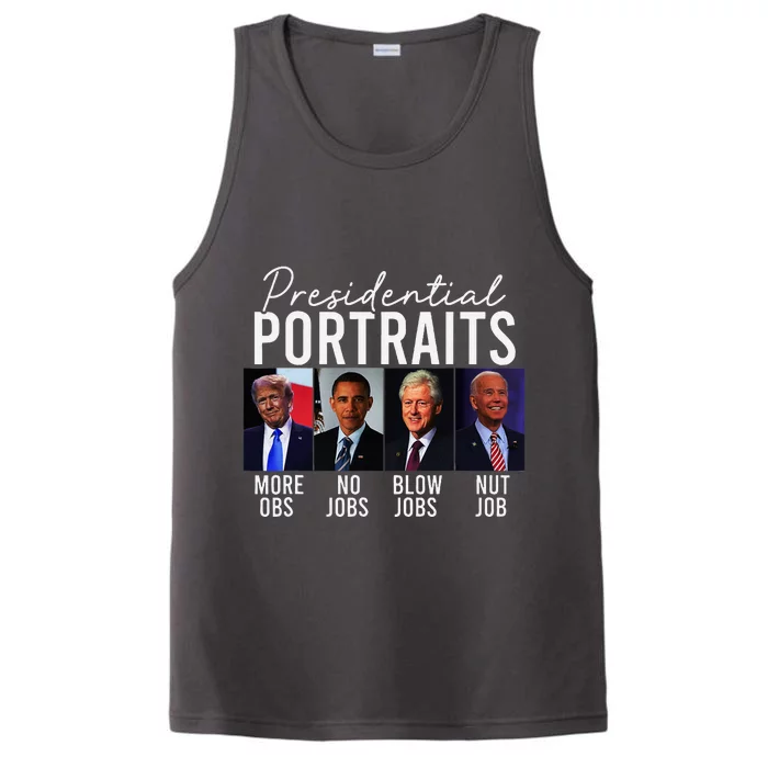 Presidential Portraits Trump Obama Bush Performance Tank