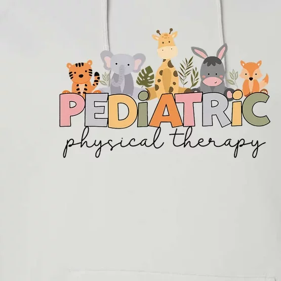 Pediatric Physical Therapy Therapist Pt Crew Safari Animals Performance Fleece Hoodie