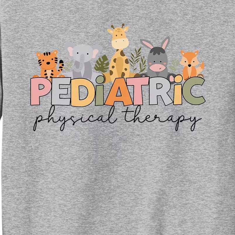 Pediatric Physical Therapy Therapist Pt Crew Safari Animals Tall Sweatshirt