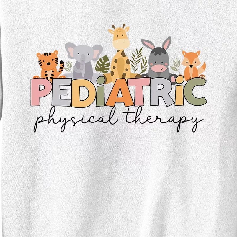 Pediatric Physical Therapy Therapist Pt Crew Safari Animals Sweatshirt