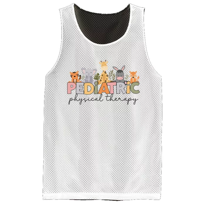 Pediatric Physical Therapy Therapist Pt Crew Safari Animals Mesh Reversible Basketball Jersey Tank