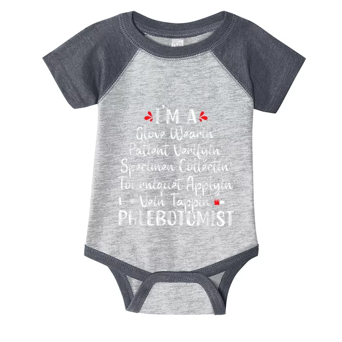 Phlebotomist Phlebotomy Technician Funny Nurse Clinical Infant Baby Jersey Bodysuit