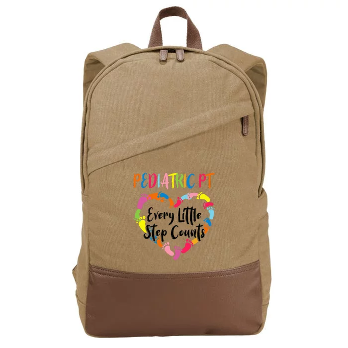 Pediatric Physical Therapy PT Every Little Step Counts Cotton Canvas Backpack