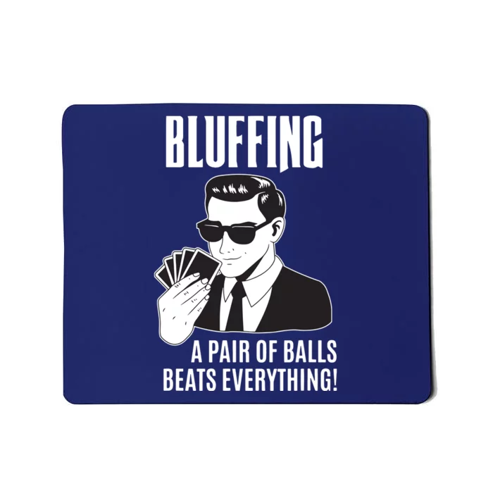 Poker Player Texas Hold'Em Night Bluffing Funny Poker Mousepad