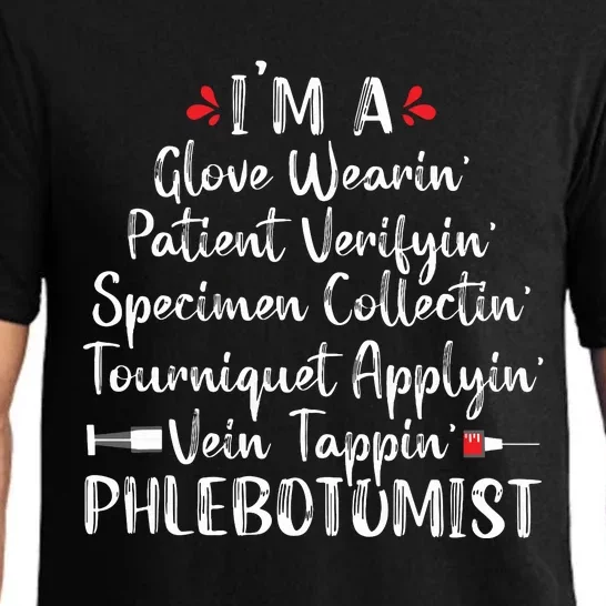 Phlebotomist Phlebotomy Technician Funny Nurse Clinical Pajama Set