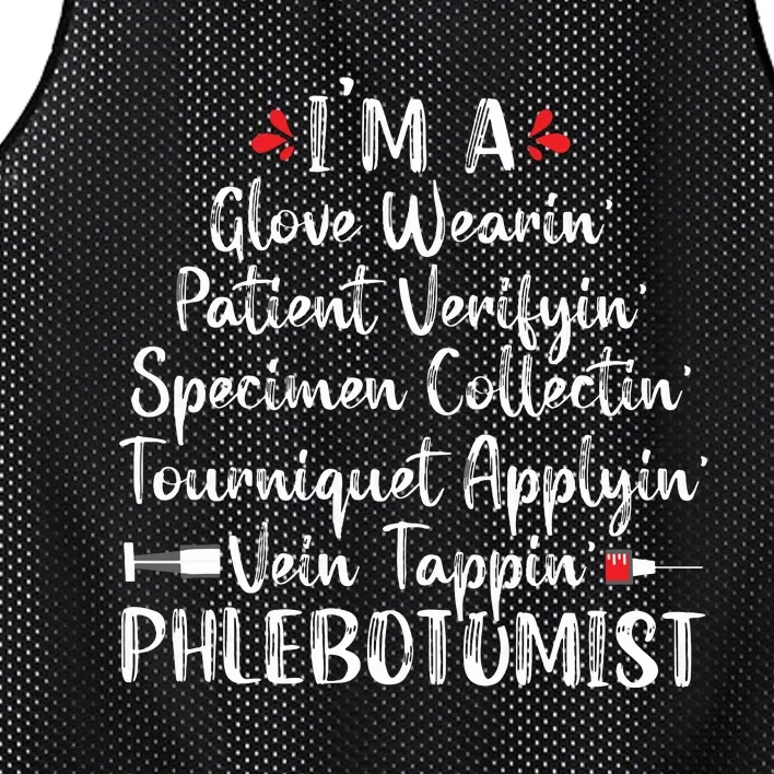 Phlebotomist Phlebotomy Technician Funny Nurse Clinical Mesh Reversible Basketball Jersey Tank