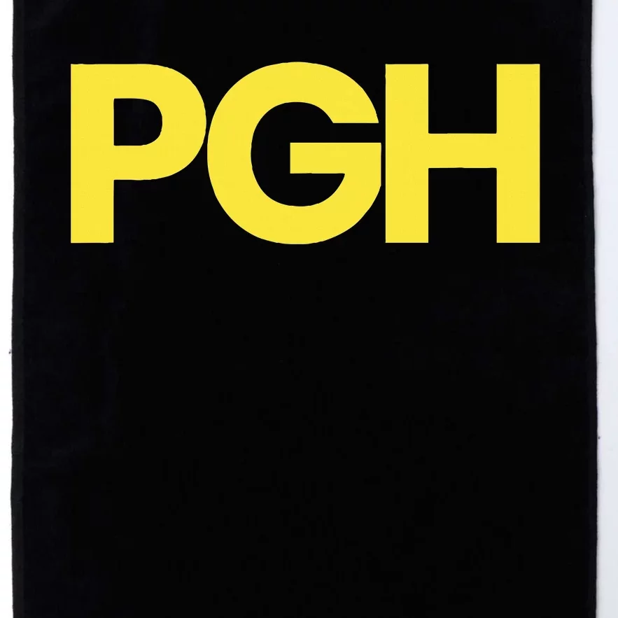 Pittsburgh Pgh Text Retro Throwback Pennsylvania Platinum Collection Golf Towel