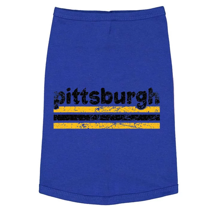 Pittsburgh Pennsylvania Three Stripe Vintage Weathered Doggie Tank