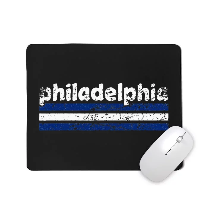 Philadelphia Pennsylvania Three Stripe Vintage Weathered Mousepad