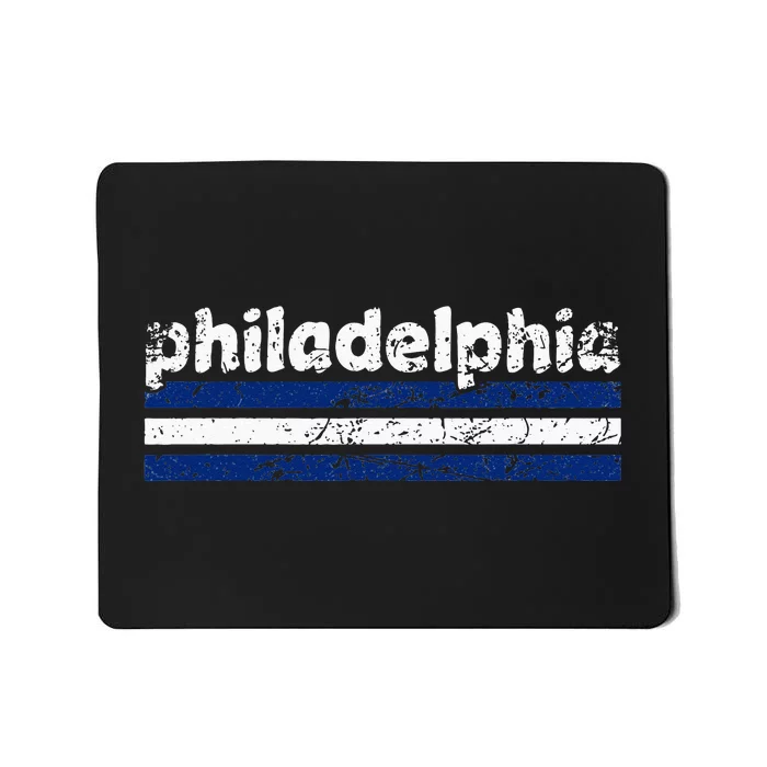 Philadelphia Pennsylvania Three Stripe Vintage Weathered Mousepad