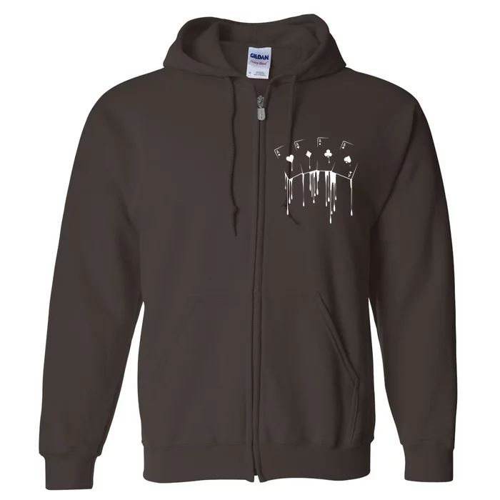 Poker Player Texas HoldEm Night Tournament Poker Full Zip Hoodie