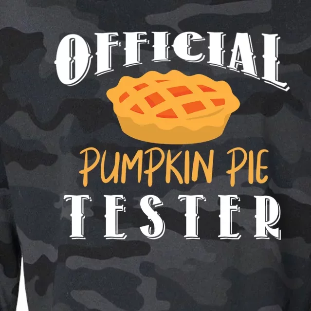 Pumpkin Pie Tester Funny Thanksgiving Cool Gift Cropped Pullover Crew